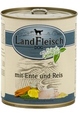 Landfleisch LandFleisch Hunde Dose Pur Ente + Reis mit Biogemüse 800g