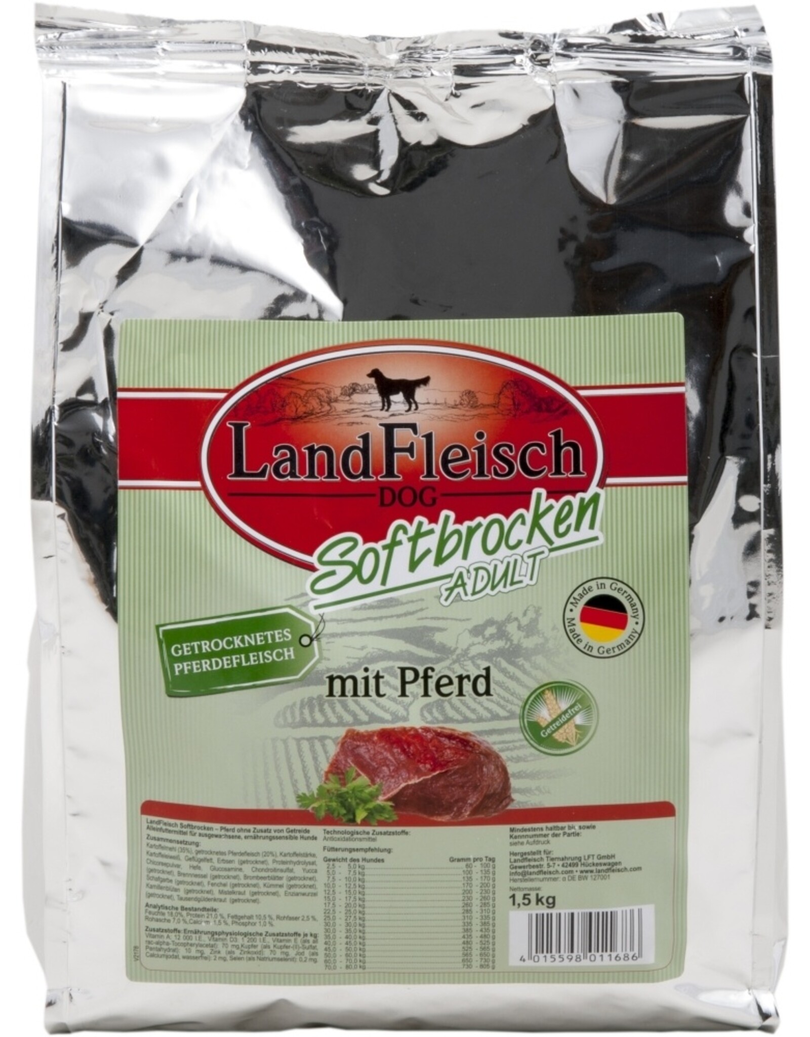 Landfleisch Landfleisch Dog Softbrocken mit Pferd getreidefrei