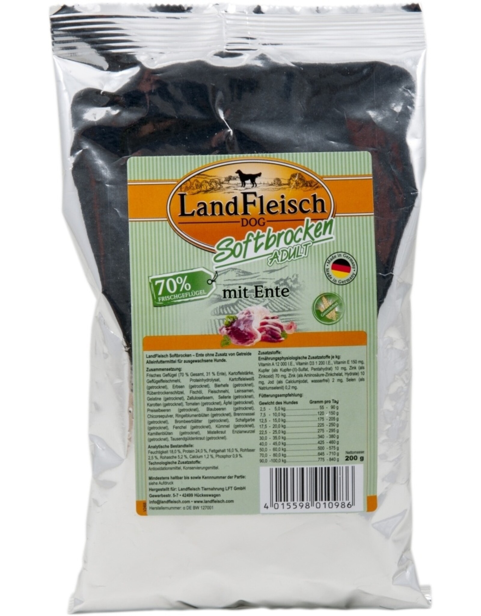 Landfleisch Landfleisch Softbrocken Ente 200g
