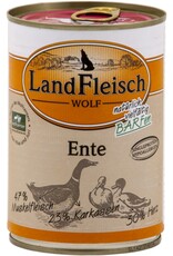 Landfleisch LandFleisch Hunde Dose Wolf 100% von der Ente 400g