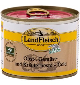 Landfleisch LandFleisch Hunde Dose Wolf Obst-, Gemüse und Kräuterpesto Gold 200g
