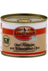 Landfleisch LandFleisch Hunde Dose Wolf Obst-, Gemüse und Kräuterpesto Rot 200g