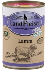 Landfleisch LandFleisch Hunde Dose Wolf Sensibel 100% vom Lamm 400g
