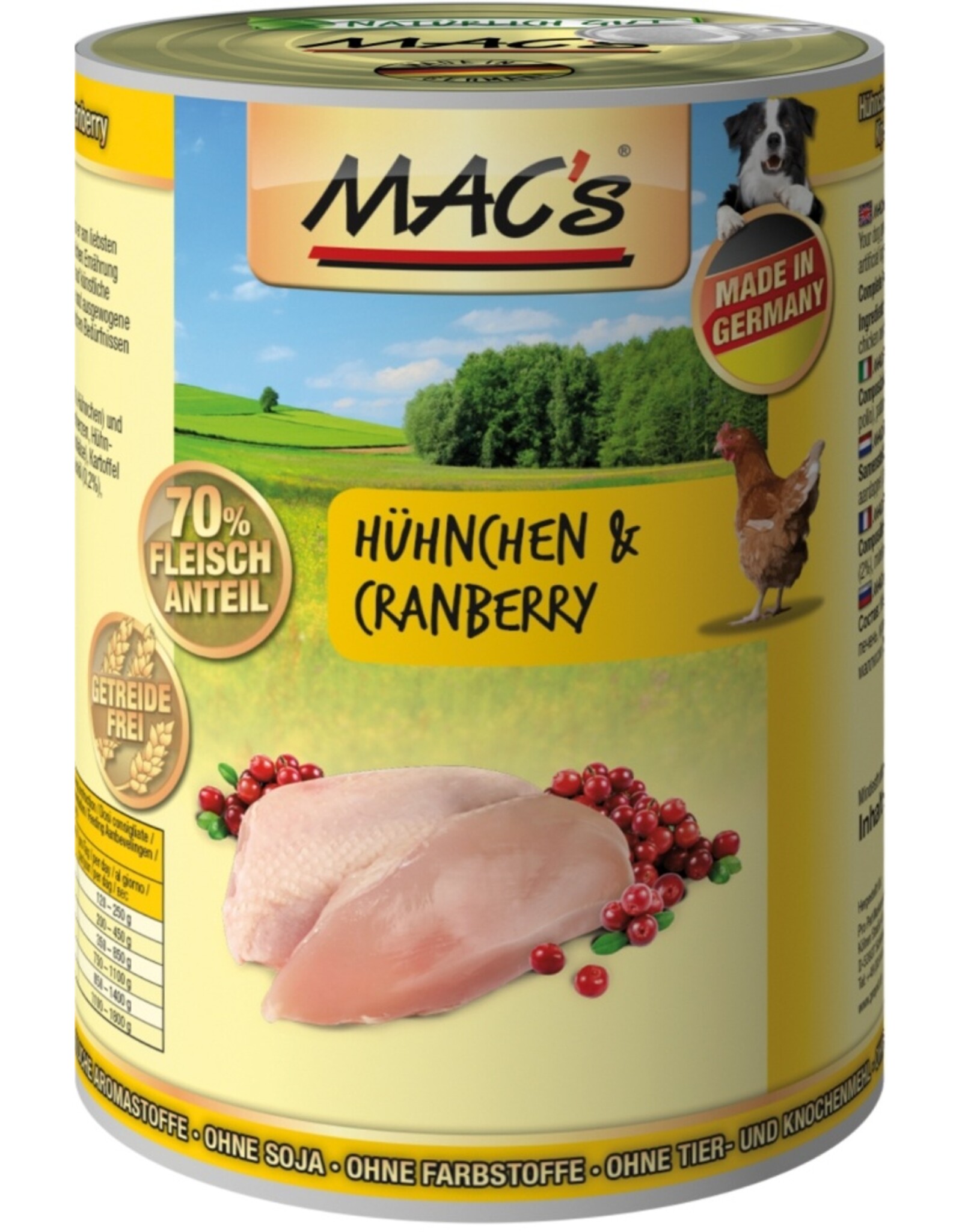 Mac´s Macs Dog Hühnchen & Cranberry 400g Dose