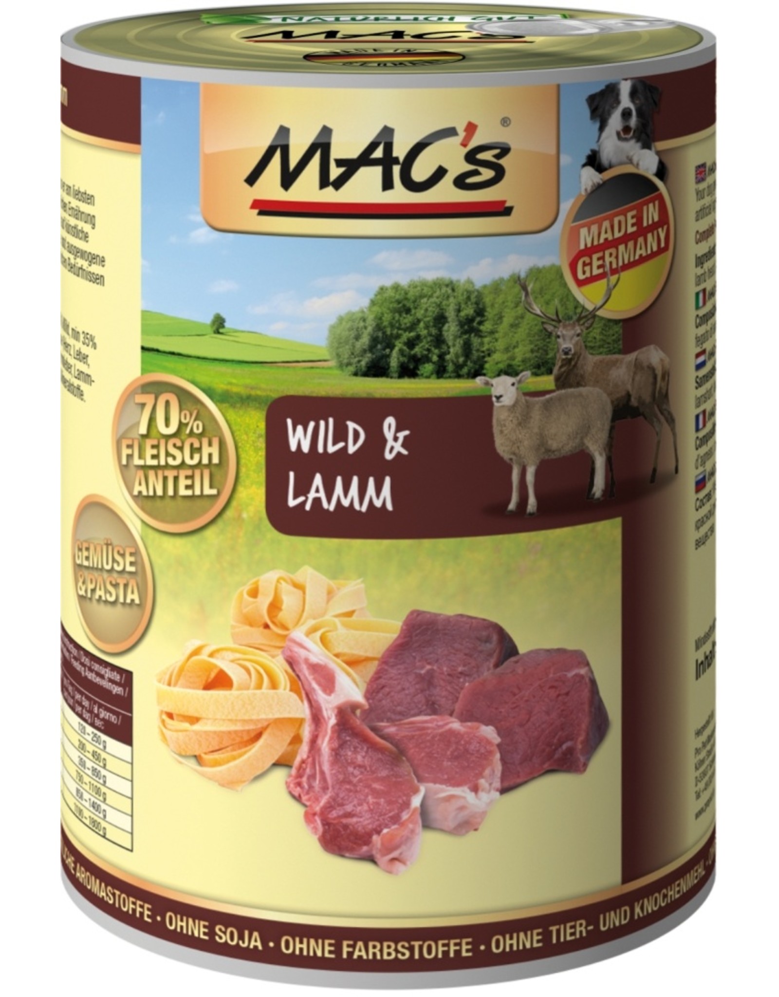Mac´s Macs Dog Wild, Nudeln & Gemüse 400g Dose