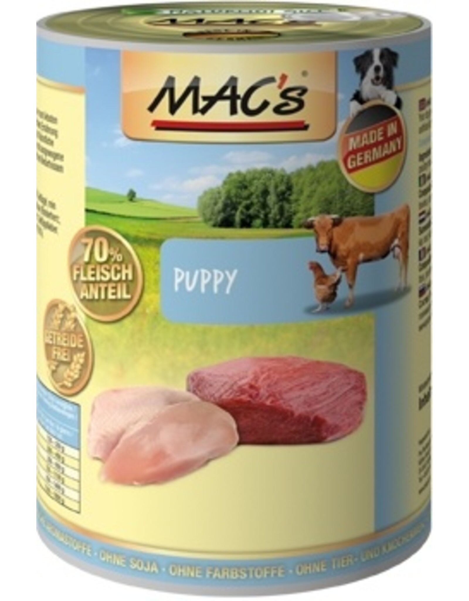 Mac´s Macs Dog Welpen Geflügel, Herz & Leber 400g Dose