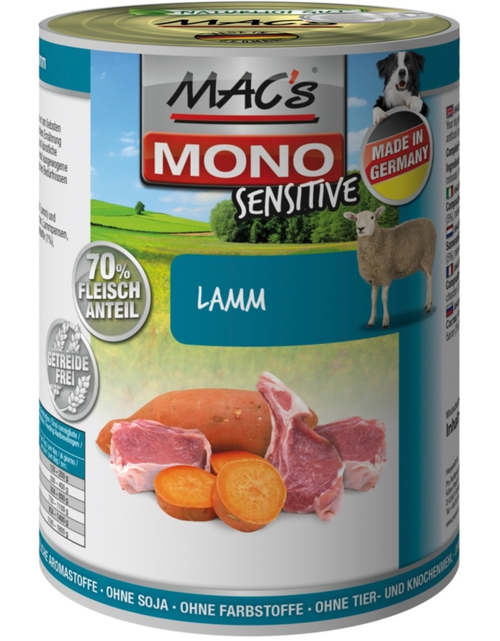 Mac´s Macs Dog Mono Sensitive Lamm 400 g