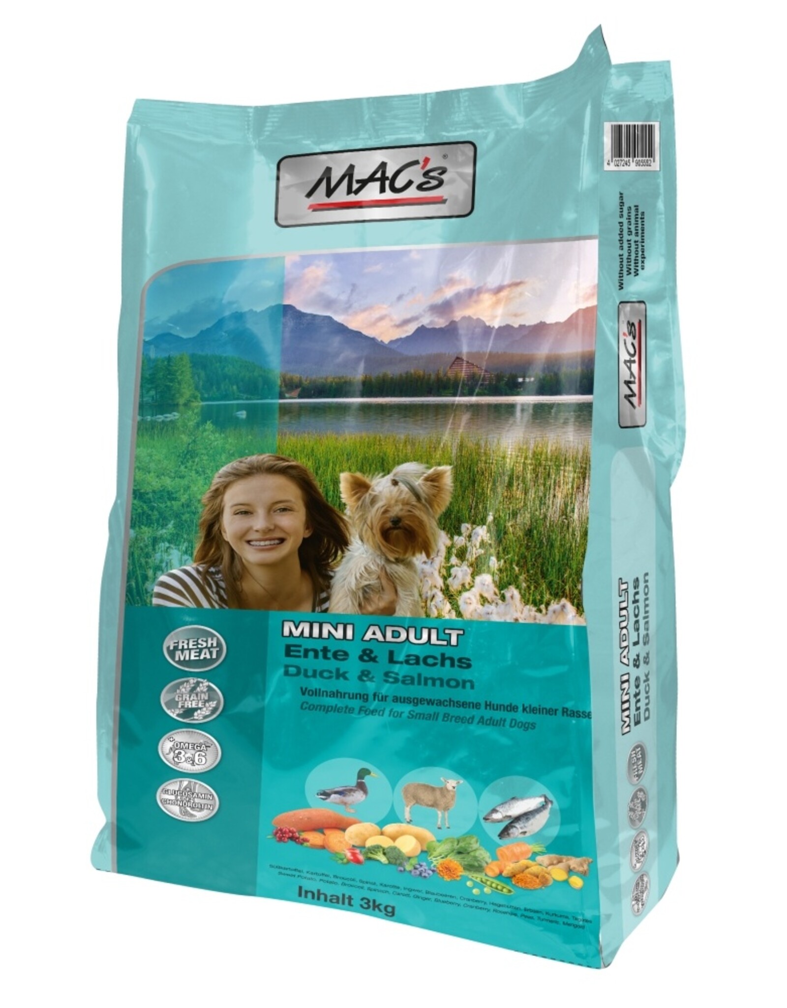 Mac´s MACs Adult Mini Ente, Lamm, Lachs 3 kg