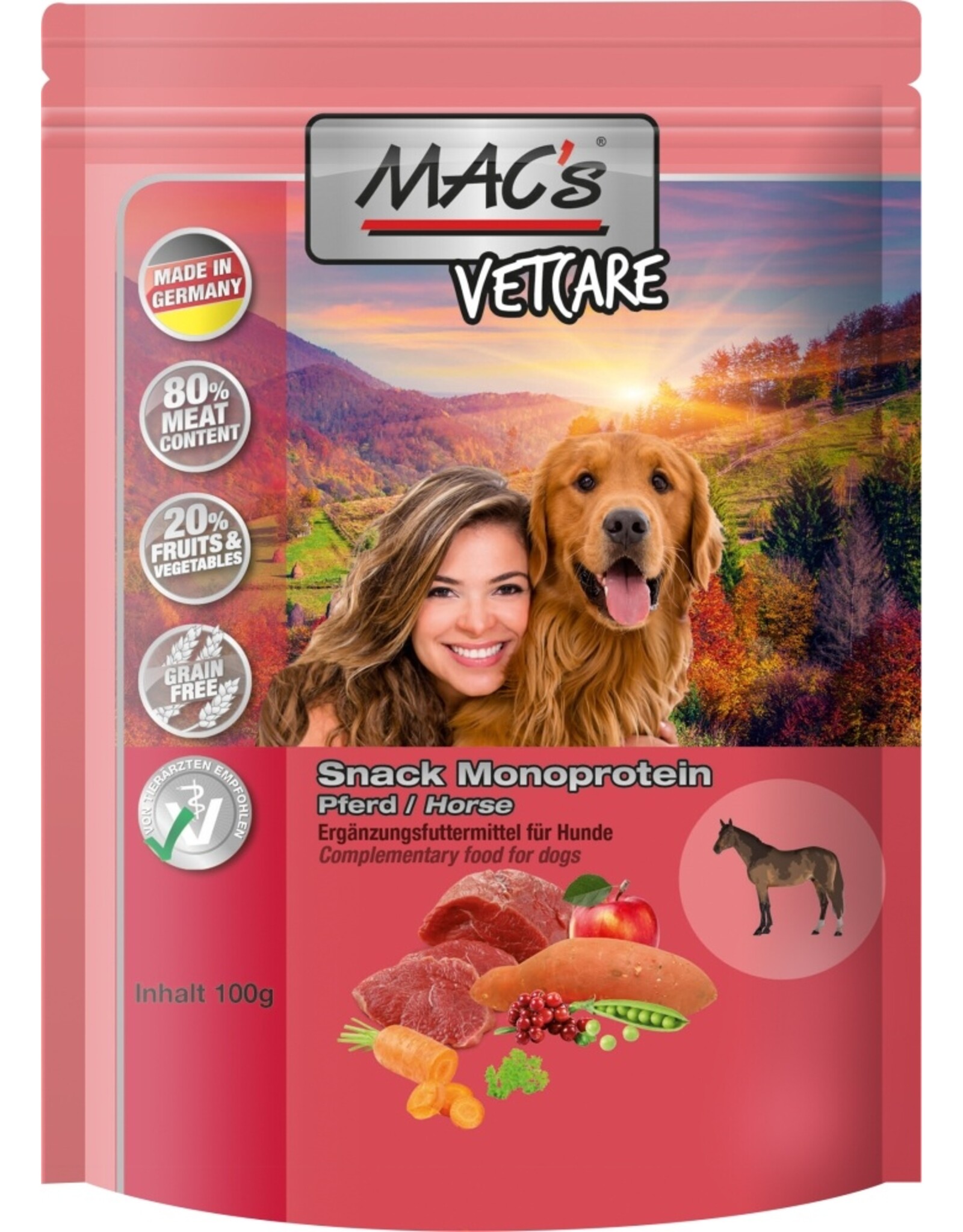 Mac´s MACs Mono Snack Pferd     100g