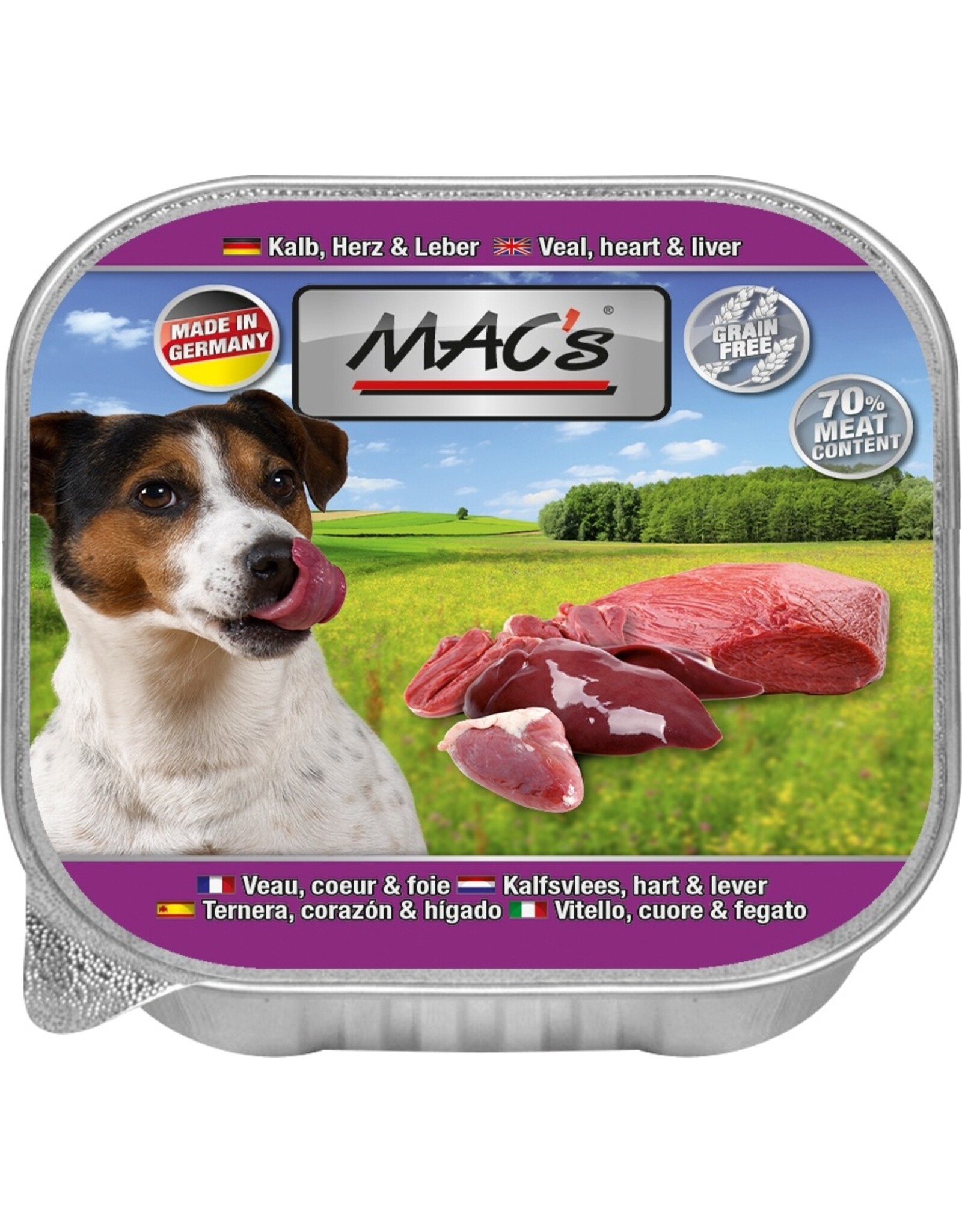 Mac´s Macs Dog Kalb+Herz+Leber 150g