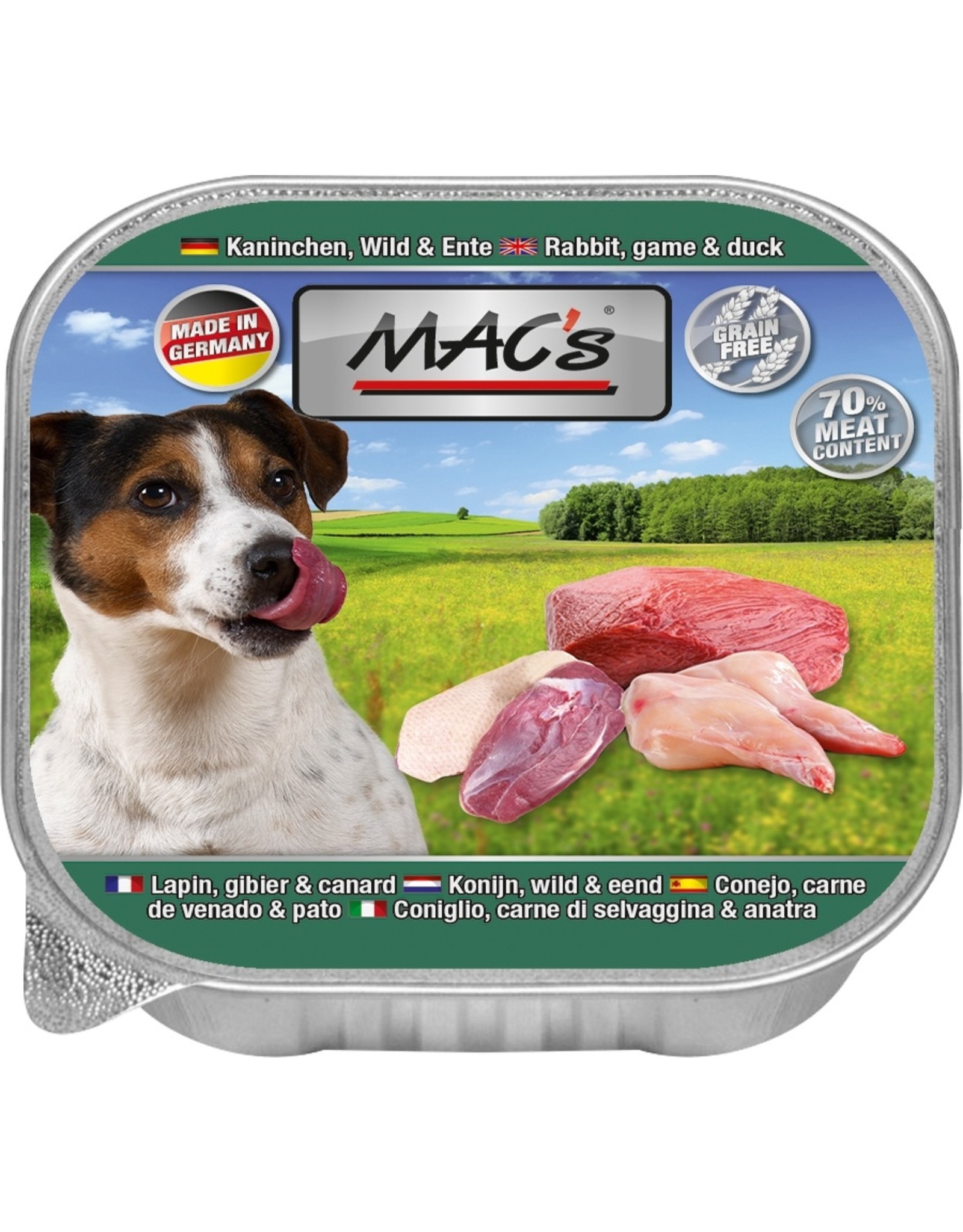 Mac´s Macs Dog Kaninchen+Wild+Ente 150g