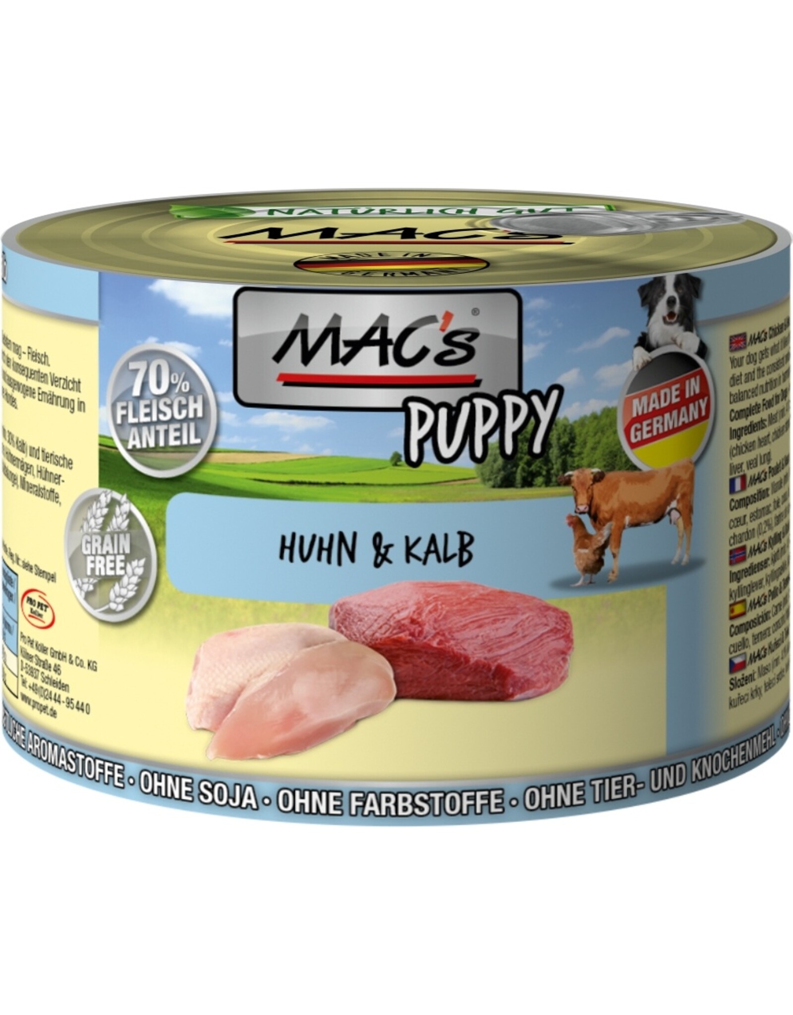 Mac´s Macs Dog Puppy Huhn+Kalb 200g