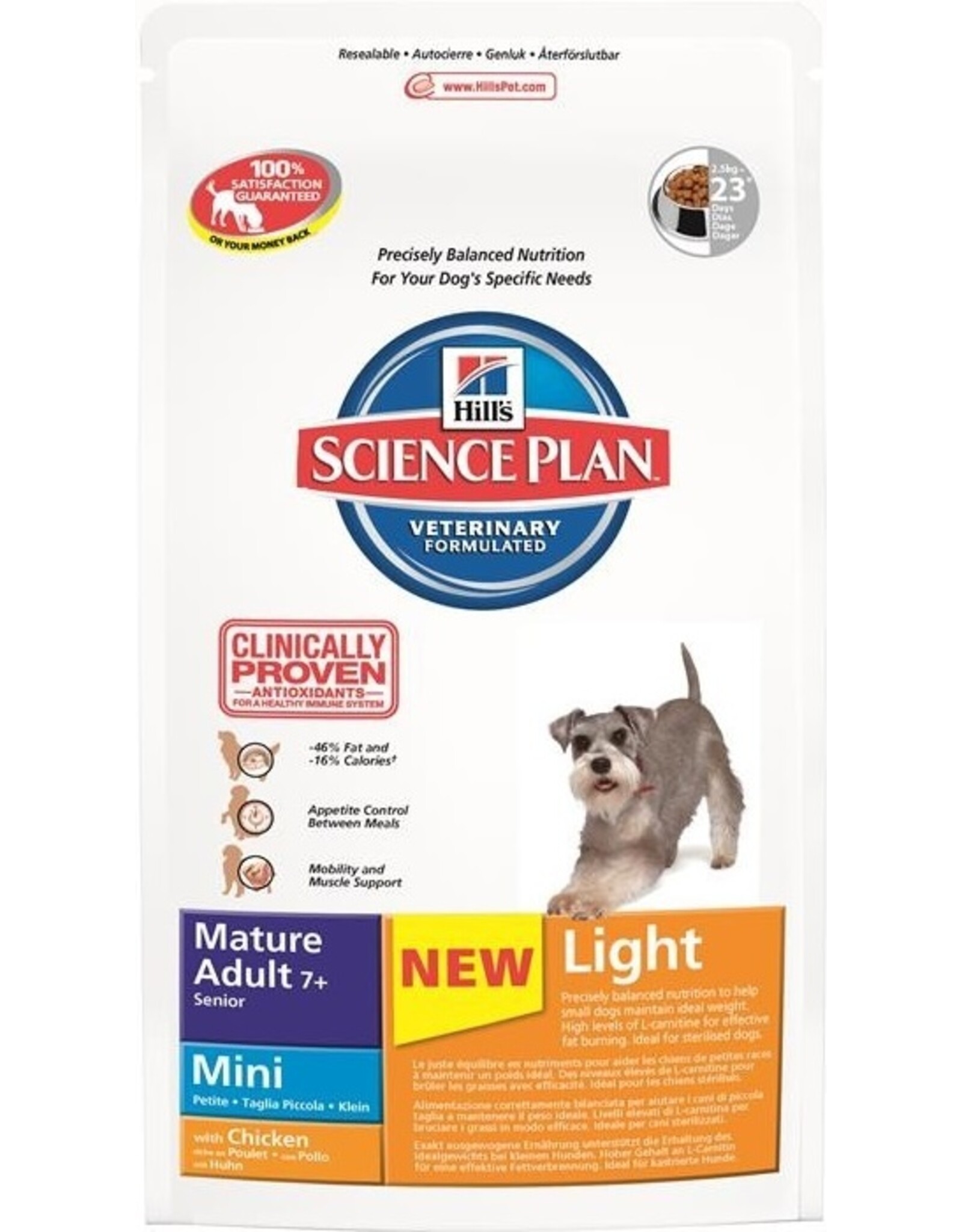 Hills Science Plan Hund Mature Adult 7+ Light Small & Mini Huhn 2,5kg