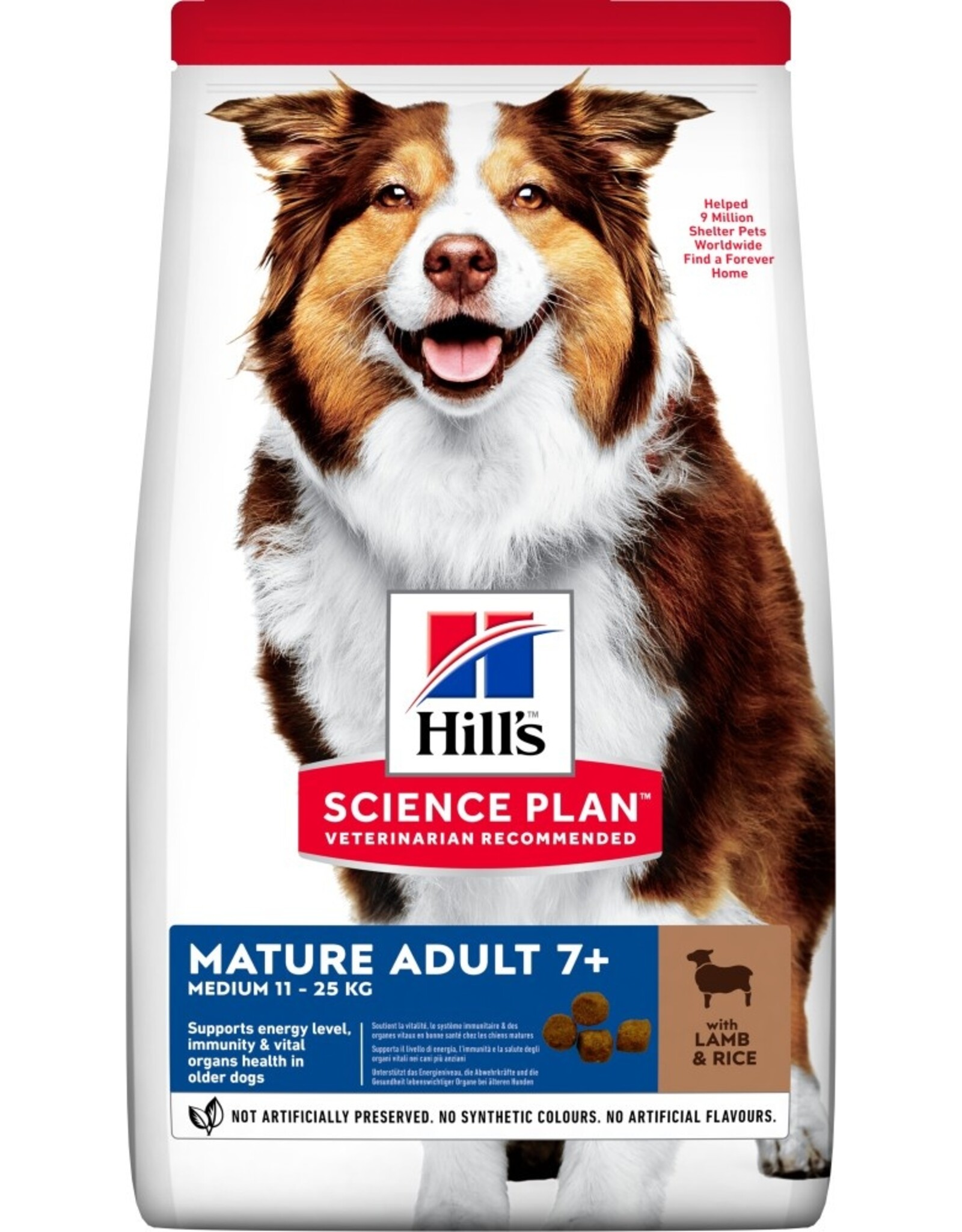 Hills Science Plan Hund Mature Adult 7+ Medium Lamm & Reis