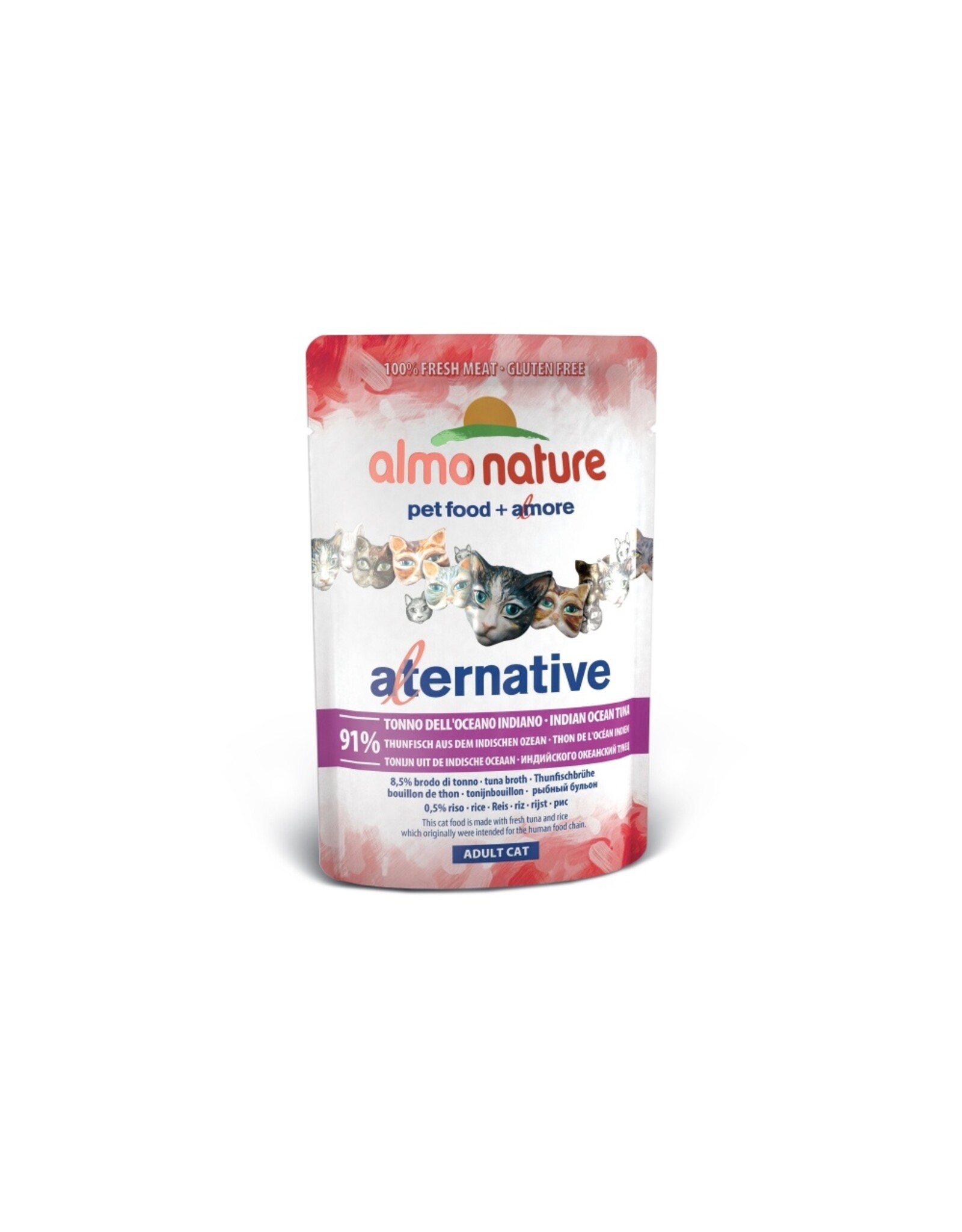Almo Nature Almo Nature Cat Alternative 91% Thunfisch aus dem Indischen Ozean (55 g)