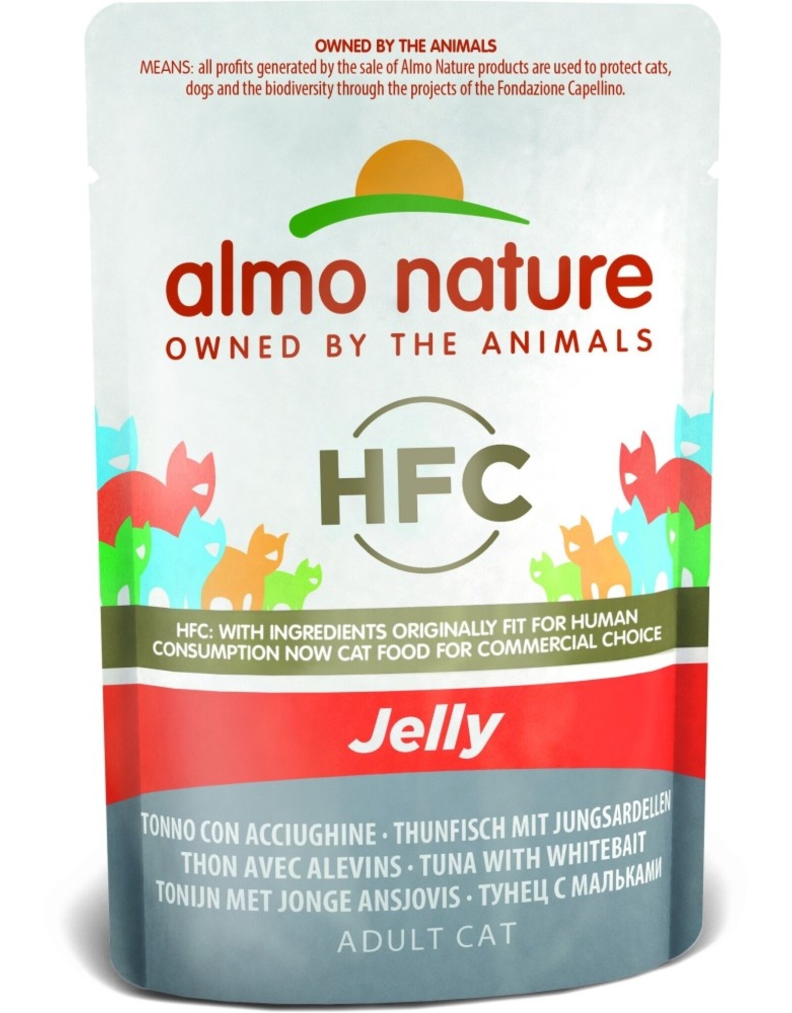 Almo Nature Almo Nature Cat Thunfisch & Jungsardinen in Jelly 55g Frischebeutel