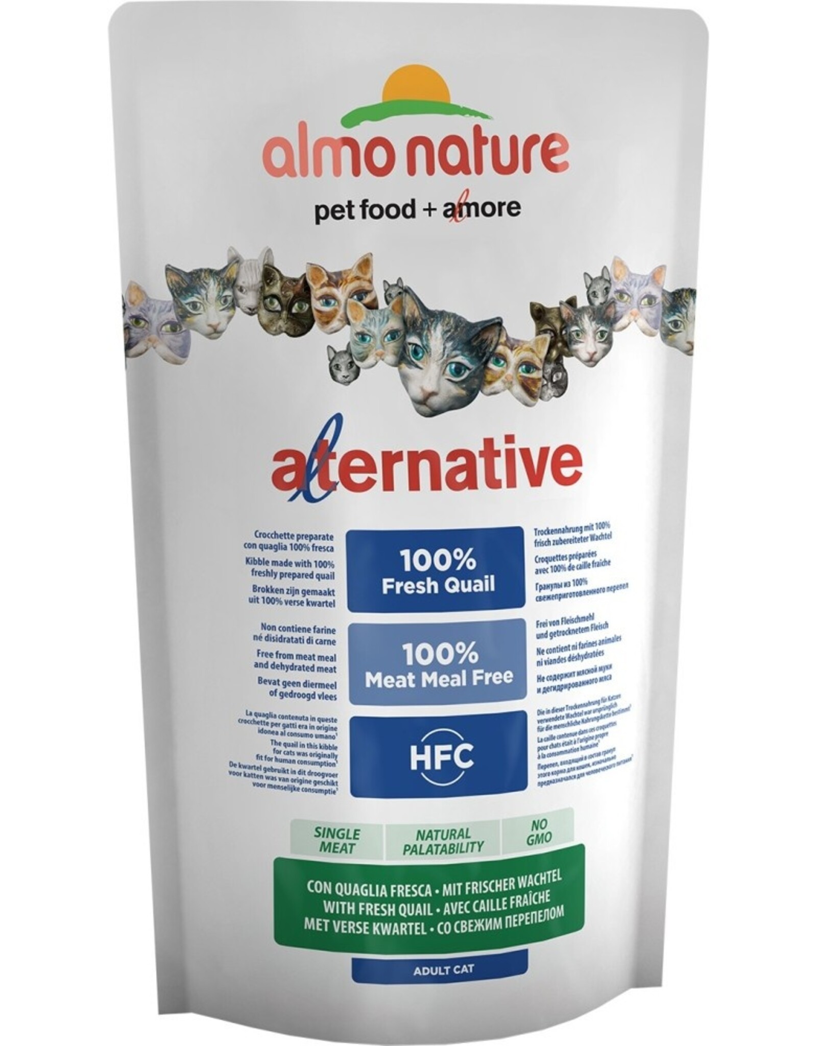 Almo Nature Almo Nature Cat DRY Wachtel+Reis  750g
