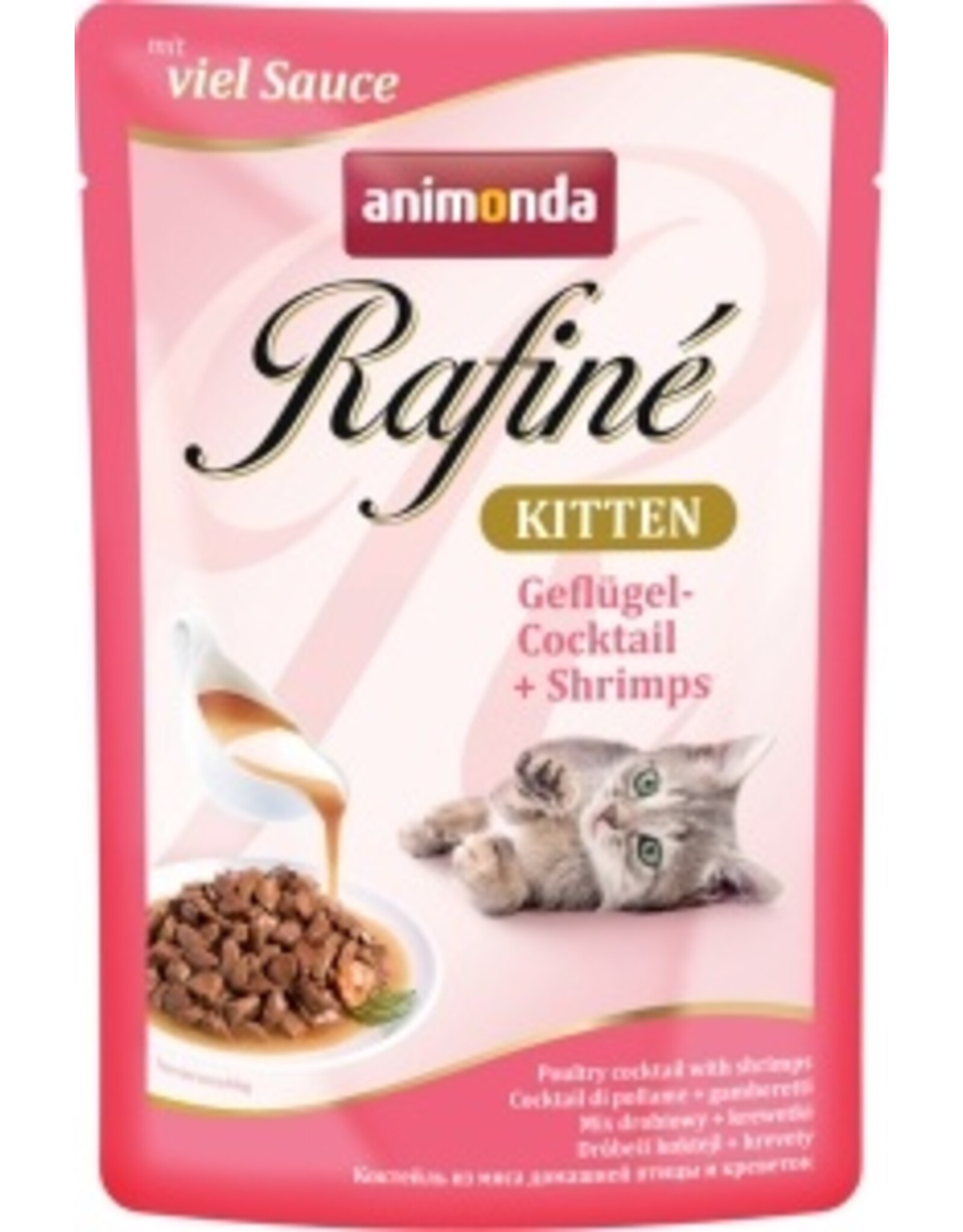 Animonda Animonda Cat Portionsbeutel Rafine Kitten Geflügelcocktail & Shrimps 100g