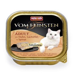 Animonda Animonda Cat Vom Feinsten mit Schlemmerkern mit Huhn, Lachfilet & Spinat 100g