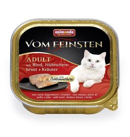 Animonda Animonda Cat Vom Feinsten mit Schlemmerkern mit Rind, Hühnchenbrust & Kräutern 100g