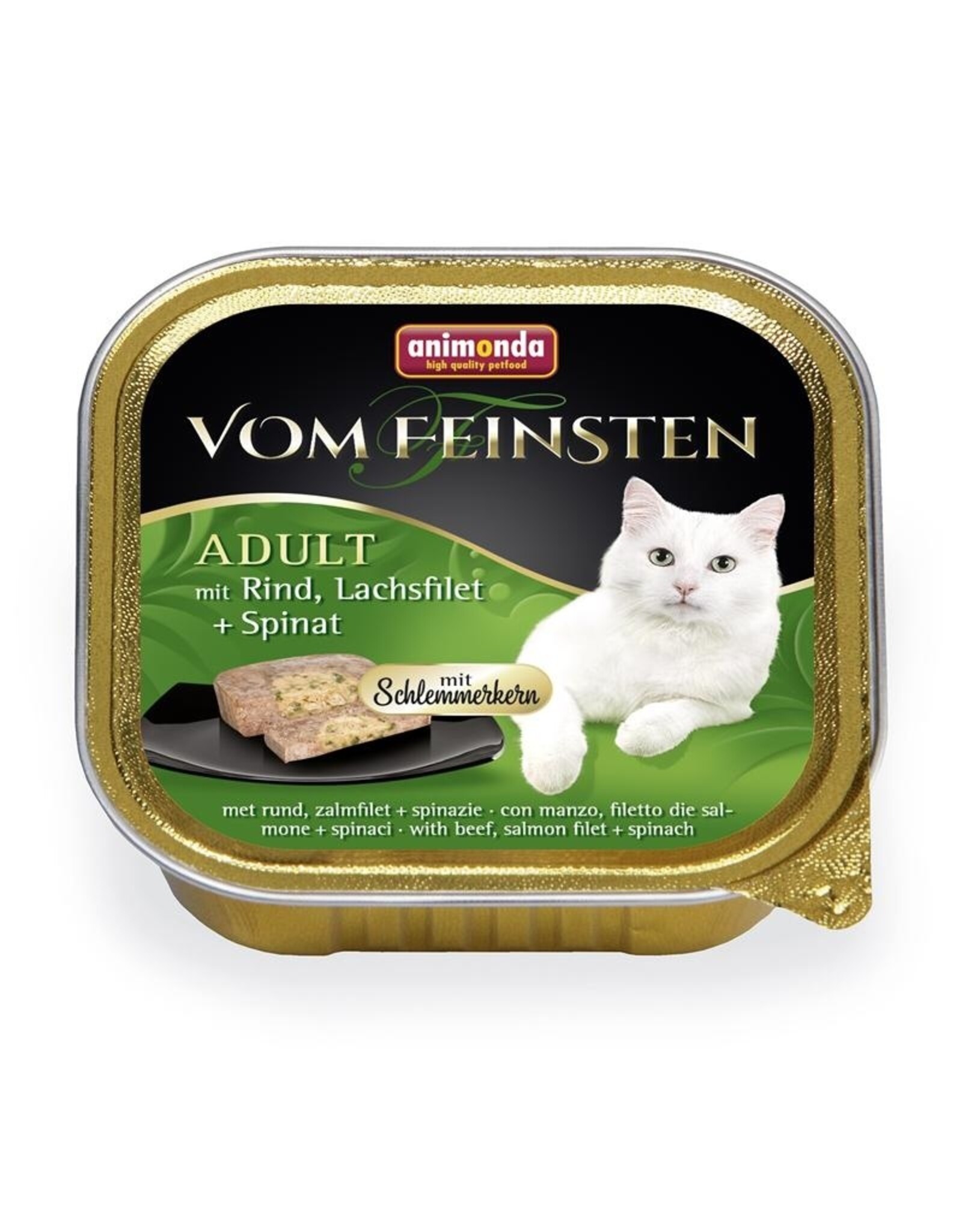 Animonda Animonda Cat Vom Feinsten mit Schlemmerkern mit Rind, Lachsfilet & Spinat 100g
