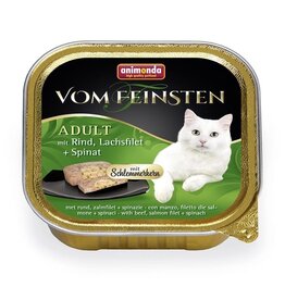 Animonda Animonda Cat Vom Feinsten mit Schlemmerkern mit Rind, Lachsfilet & Spinat 100g