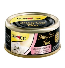 Gimpet GimCat ShinyCat Filet Hühnchen+Garnele 24x 70g Dose