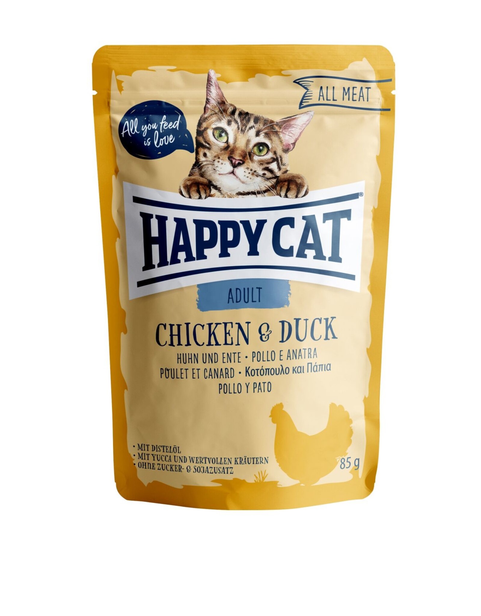 Happy Cat Happy Cat Pouches All Meat Adult Huhn & Ente 85g