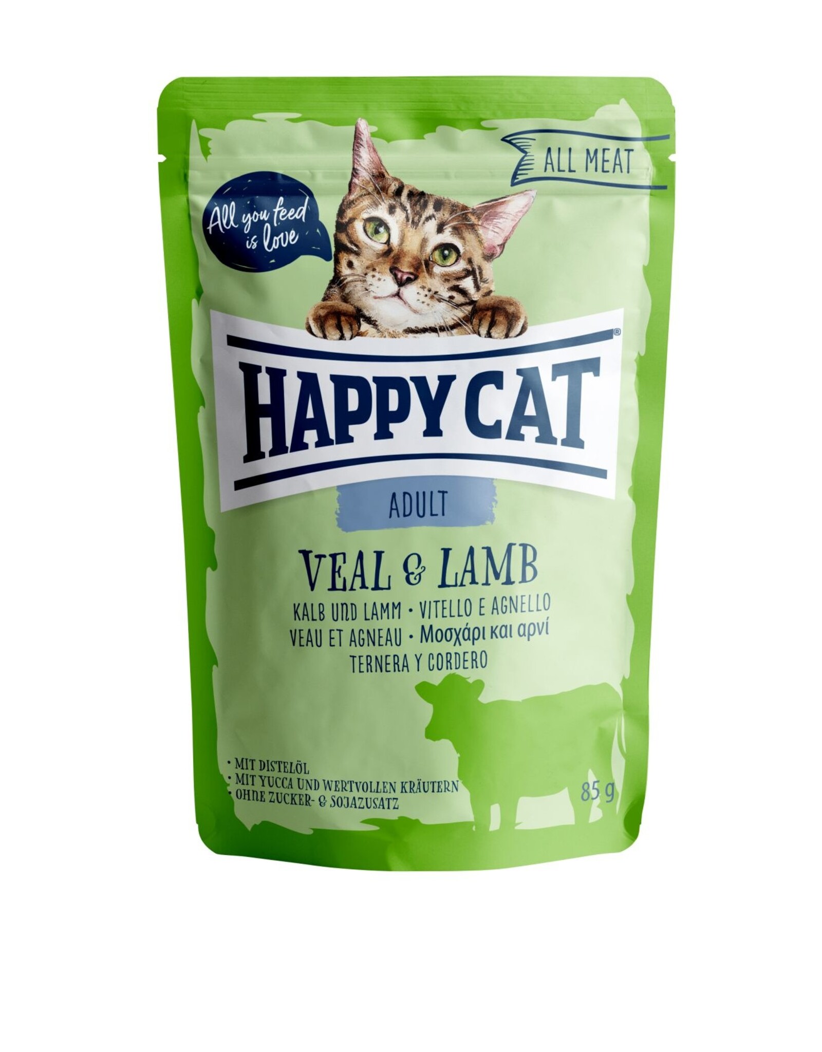 Happy Cat Happy Cat Pouches All Meat Adult Kalb & Lamm 85g