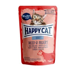 Happy Cat Happy Cat Pouches All Meat Adult Rind & Herz 85g