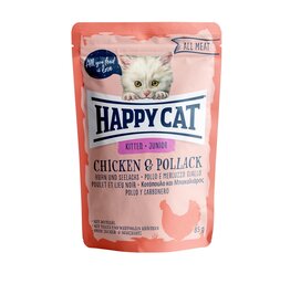 Happy Cat Happy Cat Pouches All Meat Junior Huhn & Seelachs 85g