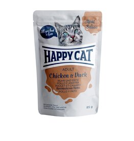 Happy Cat Happy Cat Pouches Meat in Sauce Adult Huhn & Ente 85g