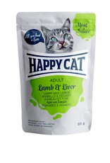 Happy Cat Happy Cat Pouches Meat in Sauce Adult Lamm & Leber 85g