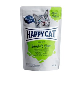 Happy Cat Happy Cat Pouches Meat in Sauce Adult Lamm & Leber 85g