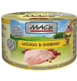 Mac´s Macs Cat Geflügel & Cranberry 200g Dose