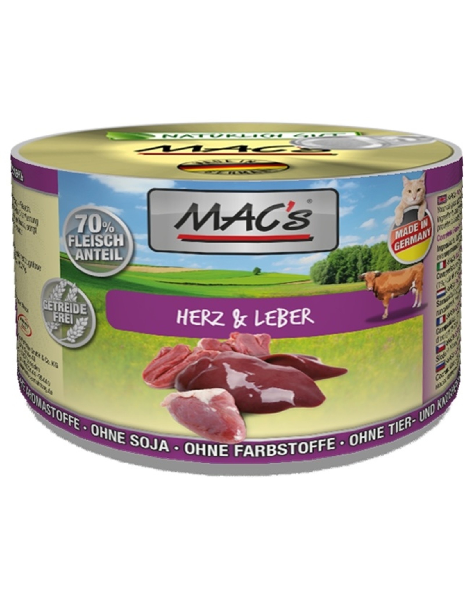 Mac´s Macs Cat Herz & Leber 200g Dose