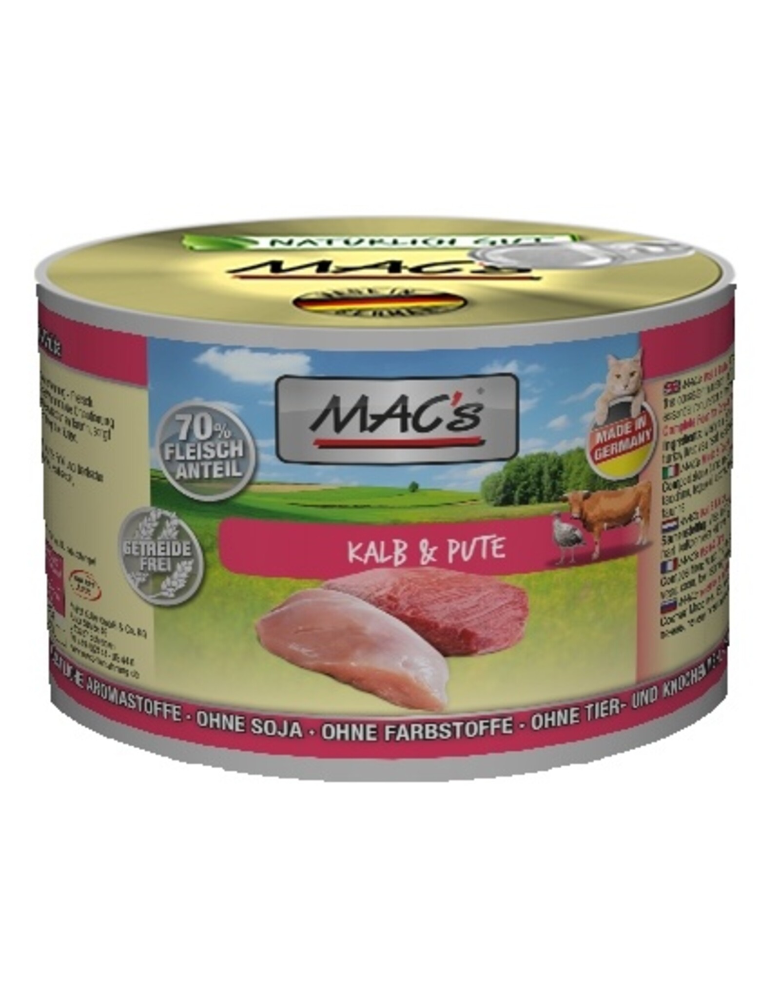 Mac´s Macs Cat Kalb & Pute 200g Dose
