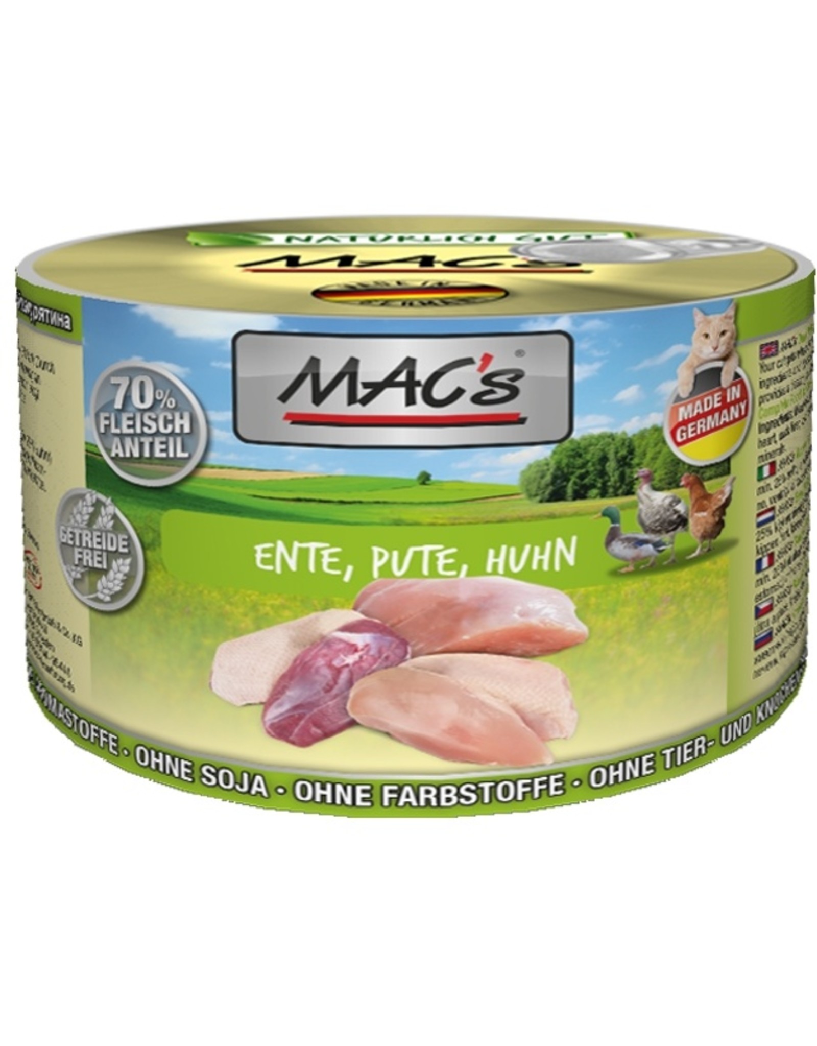 Mac´s Macs Cat Ente, Pute & Huhn 200g Dose
