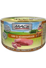 Mac´s Macs Cat Rind & Hühnerherz 200g Dose