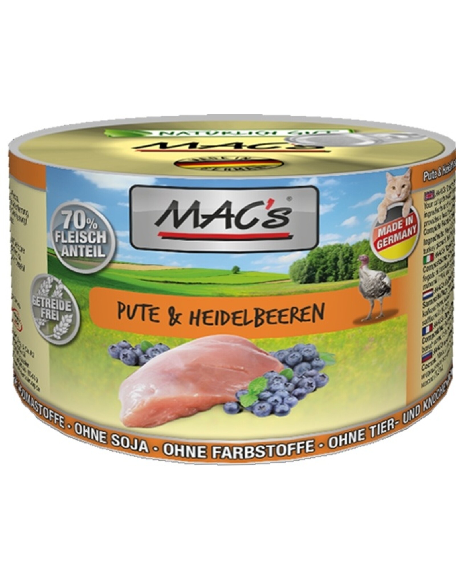 Mac´s Macs Cat Pute & Heidebeere 200g Dose