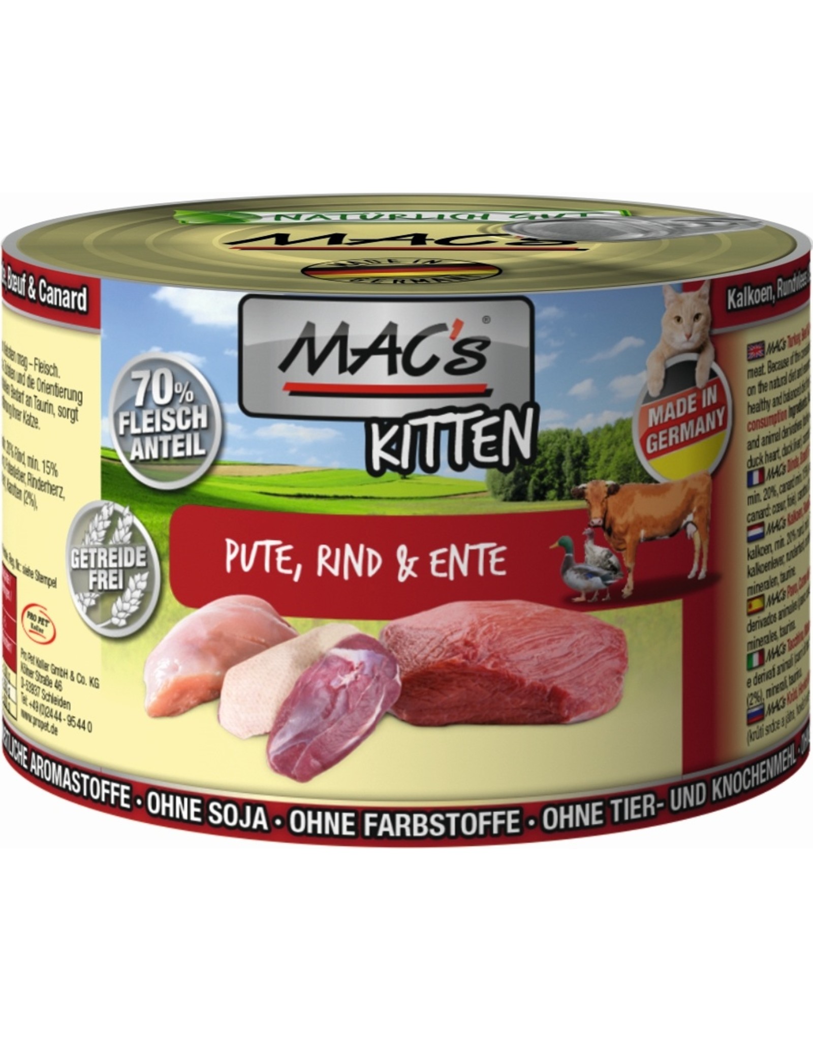 Mac´s Macs Cat Kitten Pute, Rind & Ente
