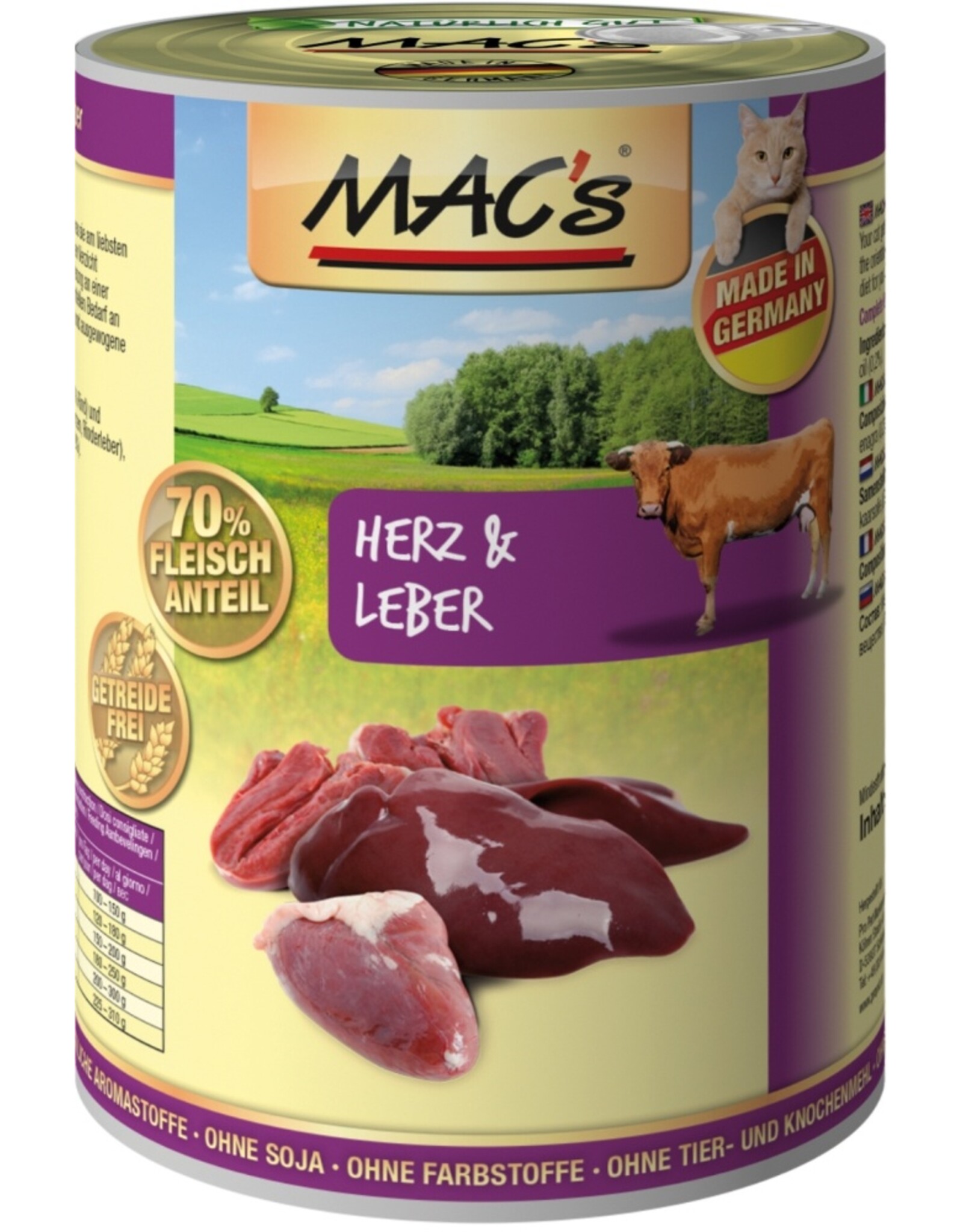Mac´s Macs Cat Herz & Leber 400g Dose