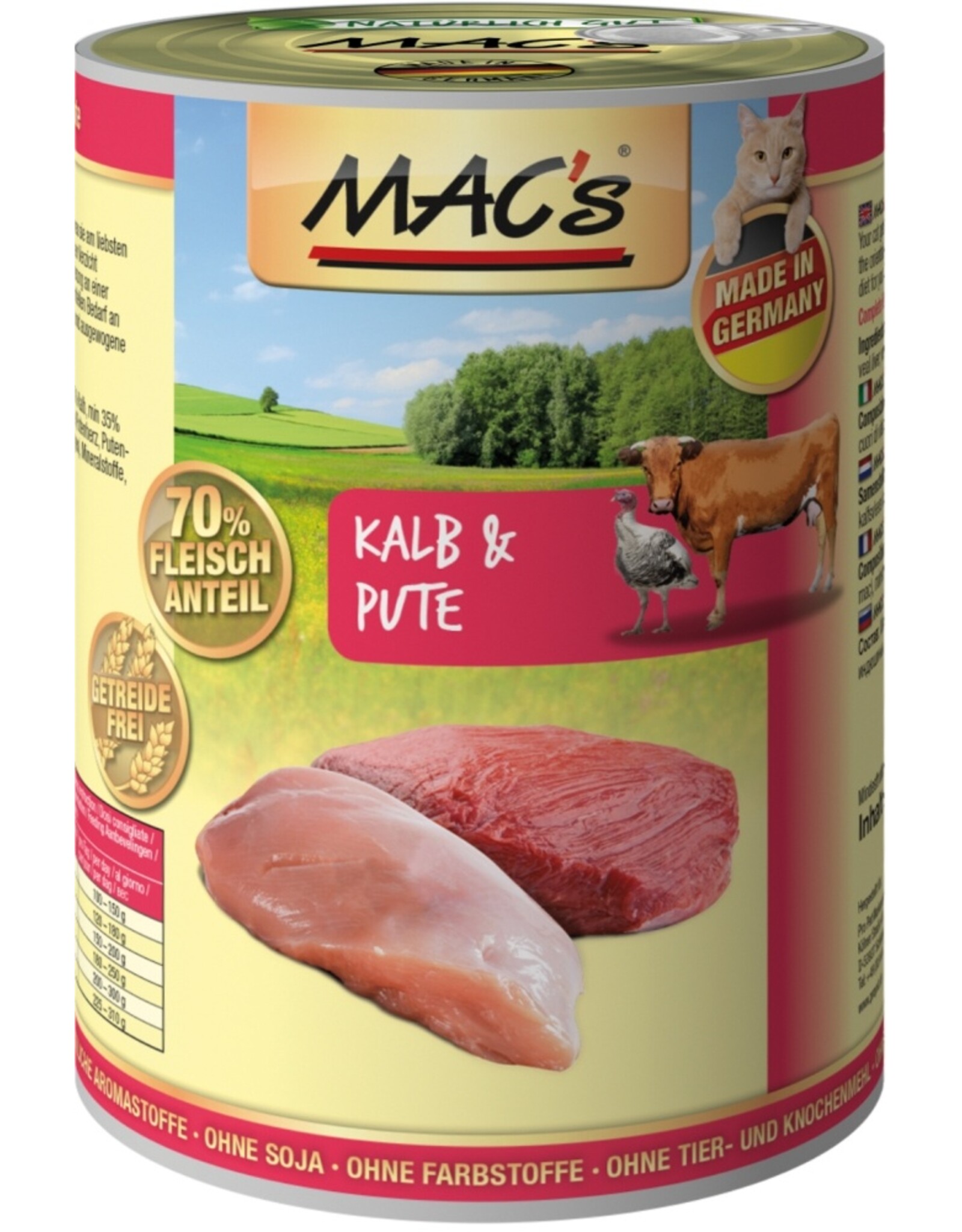 Mac´s Macs Cat Kalb & Pute 400g Dose