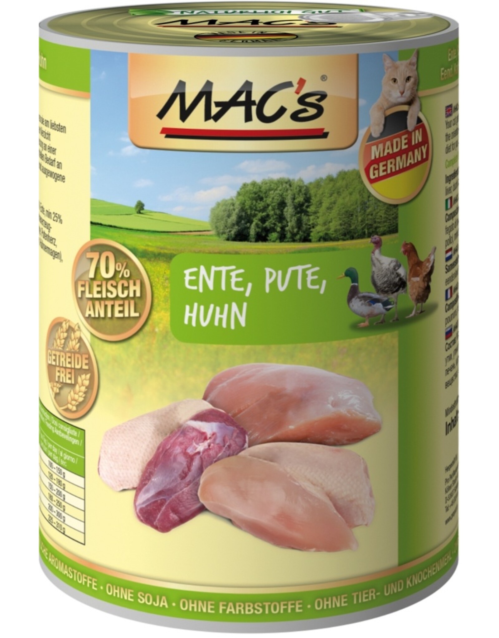Mac´s Macs Cat Ente, Pute & Huhn 400g Dose
