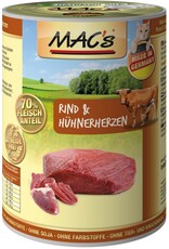 Mac´s Macs Cat Rind & Hühnerherz 400g Dose