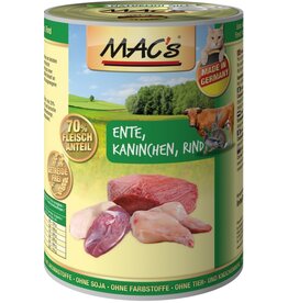 Mac´s Macs Cat Ente, Kaninchen & Rind 400g Dose
