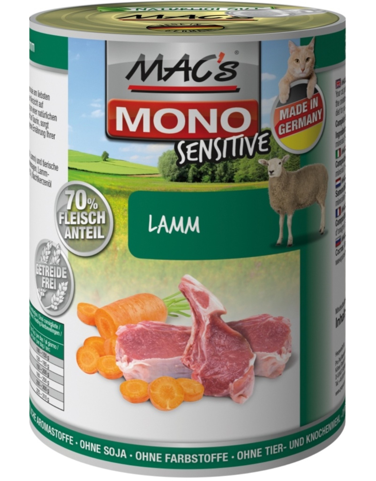 Mac´s Macs Cat Mono Sensitive Lamm 400g Dose