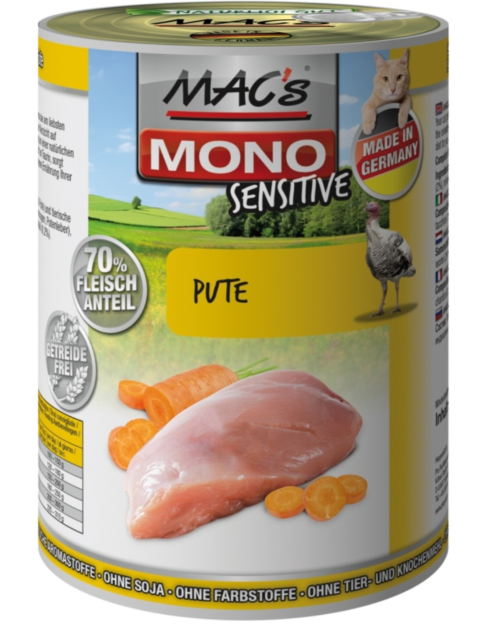 Mac´s Macs Cat Mono Sensitive Pute 400g Dose