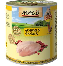 Mac´s Macs Cat Geflügel & Cranberry 800g Dose