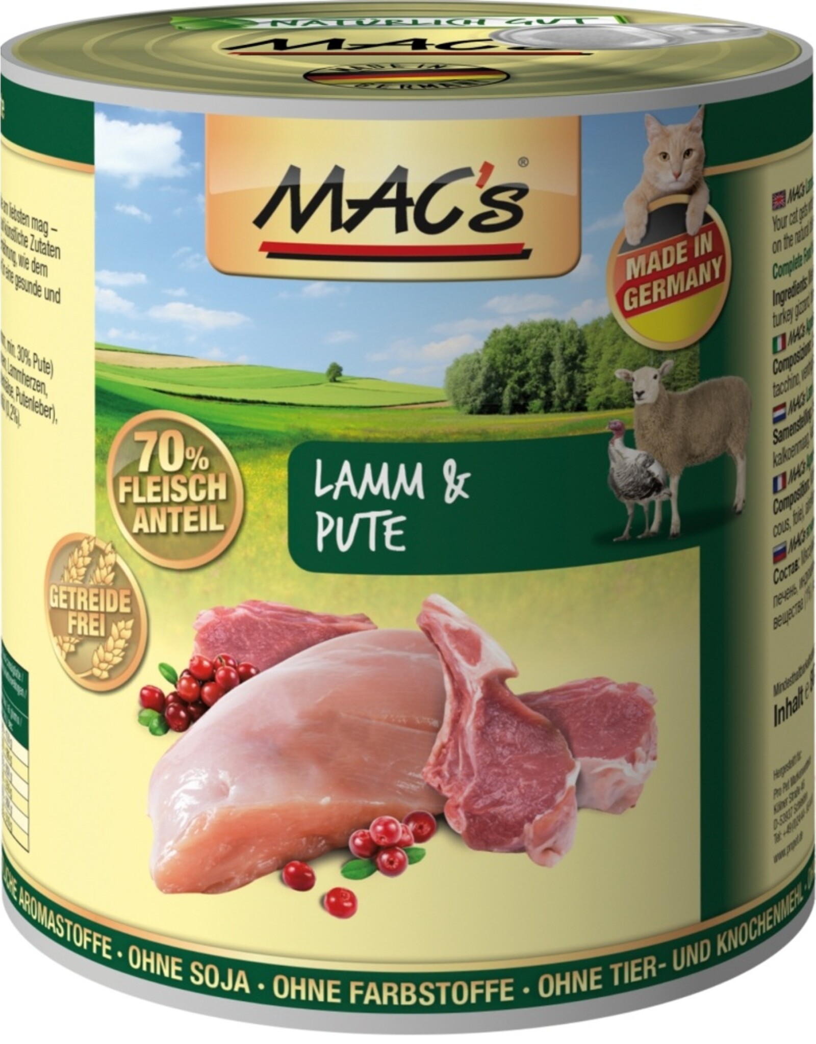 Mac´s Macs Cat Lamm & Pute 800g Dose